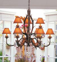 Meyda Blue 115594 - 36&#34; Wide Slenderleaf 9 Light Chandelier