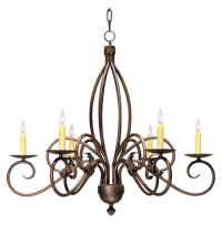 Meyda Blue 115990 - 28&#34; Wide Squire 6 Light Chandelier