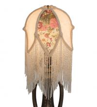 Meyda Blue 11644 - 7&#34;W Fabric & Fringe Tulip Shade