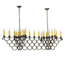 Meyda Blue 116731 - 71&#34;L Picadilly 23 LT Oblong Chandelier