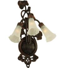 Meyda Blue 11846 - 10.5&#34;W White Pond Lily 3 LT Wall Sconce