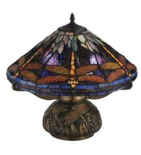 Meyda Blue 118749 - 16" High Tiffany Dragonfly Table Lamp