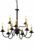 Meyda Blue 118938 - 22&#34;W Ean 2 Tier 9 LT Chandelier