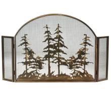 Meyda Blue 119082 - 50&#34; Wide X 30&#34; High Tall Pines Arched Fireplace Screen