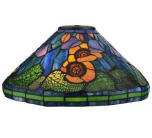Meyda Blue 119550 - 16&#34; Wide Tiffany Poppy Cone Shade