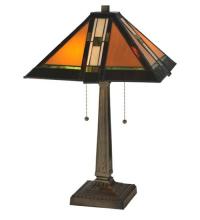Meyda Blue 119654 - 22&#34;H Montana Mission Table Lamp