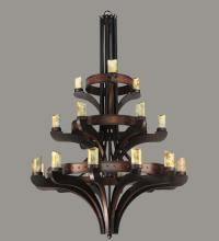 Meyda Blue 122640 - 63&#34; Wide Castilla Jadestone 21 Light Three Tier Chandelier