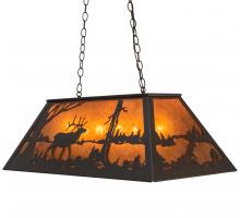 Meyda Blue 122975 - 33&#34; Long Elk at Lake Oblong Pendant