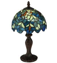 Meyda Blue 124812 - 14&#34;H Nightfall Wisteria Mini Lamp