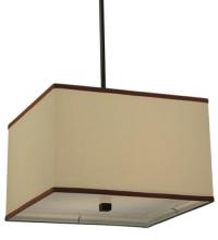 Meyda Blue 130284 - 16&#34; Square Charisma Fabric Pendant