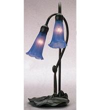 Meyda Blue 13064 - 16&#34; High Blue Pond Lily 2 LT Accent Lamp