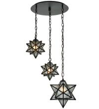 Meyda Blue 130969 - 21&#34; Wide Moravian Star 3 Light Cascading Pendant