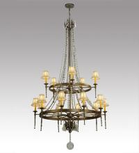 Meyda Blue 132050 - 48&#34; Wide Amaury 15 Light Two Tier Chandelier