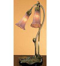 Meyda Blue 13209 - 16&#34; High Lavender Pond Lily 2 LT Accent Lamp
