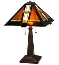 Meyda Blue 132673 - 24&#34;H Montana Mission Table Lamp