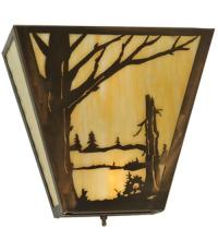 Meyda Blue 133140 - 13&#34;W Quiet Pond Left Wall Sconce