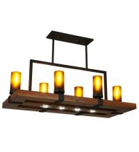 Meyda Blue 133419 - 38&#34; Long Grand Terrace 6 Light Oblong Chandelier