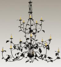 Meyda Blue 134147 - 72&#34; Wide Oak Leaf 15 Light Chandelier