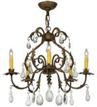 Meyda Blue 135403 - 24&#34;W Chantilly 5 LT Chandelier