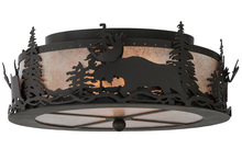 Meyda Blue 136320 - 17&#34;W Moose at Dusk Flushmount