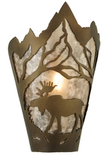 Meyda Blue 136674 - 8&#34;W Moose at Dawn Left Wall Sconce