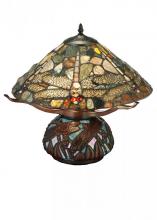 Meyda Blue 138103 - 16.5&#34;H Dragonfly Cut Agata Table Lamp