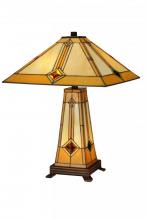 Meyda Blue 138111 - 23&#34;H Diamond Mission Lighted Base Table Lamp