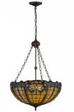 Meyda Blue 138577 - 20&#34;W Dragonfly Trellis Inverted Pendant