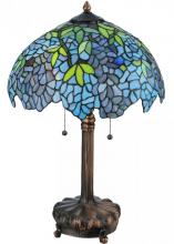 Meyda Blue 139606 - 25&#34;H Tiffany Wisteria Table Lamp