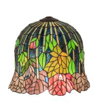 Meyda Blue 140206 - 14&#34; Wide Tiffany Flowering Lotus Shade