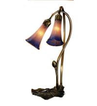 Meyda Blue 14064 - 16&#34; High Pink/Blue Pond Lily 2 Light Accent Lamp