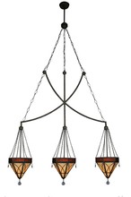 Meyda Blue 140698 - 63&#34; Wide Larkfield 3 Light Pendant