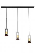 Meyda Blue 141352 - 72&#34; Long Grand Terrace 3 Light Jadestone Island Pendant