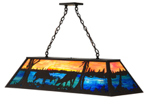 Meyda Blue 141677 - 48&#34; Long Battling Bucks Oblong Pendant