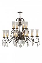 Meyda Blue 142887 - 48&#34;W Zola 12 LT Two Tier Chandelier