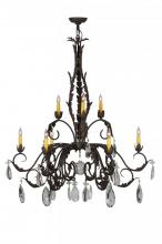 Meyda Blue 143064 - 38.5&#34; Wide New Country French 9 Light Chandelier