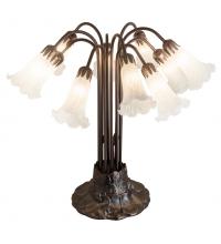 Meyda Blue 14391 - 22"H White Pond Lily 10 LT Table Lamp