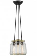 Meyda Blue 145069 - 9&#34; Wide Mason Jar 3 Light Pendant