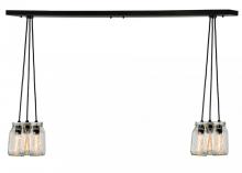 Meyda Blue 145076 - 48&#34; Long Mason Jar 6 Light Island Pendant