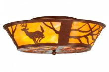 Meyda Blue 146915 - 22&#34;W Deer on the Loose Flushmount
