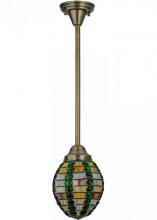 Meyda Blue 147739 - 8&#34; Wide Jeweled Beehive Mini Pendant