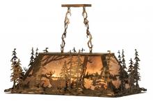 Meyda Blue 148975 - 34&#34;L Deer through the Trees Oblong Pendant