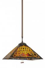 Meyda Blue 149886 - 17&#34; Square Knotwork Mission Pendant