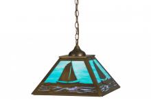 Meyda Blue 150186 - 16&#34; Square Sailboat Pendant