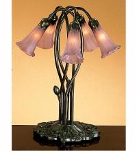 Meyda Blue 15127 - 17" High Lavender Pond Lily 5 Light Accent Lamp