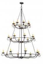 Meyda Blue 151278 - 60&#34;W Estrella 24 LT Three Tier Chandelier