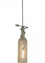 Meyda Blue 151308 - 5&#34;W Tuscan Vineyard Clear Frosted Wine Bottle Mini Pendant