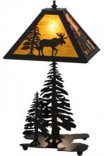 Meyda Blue 151431 - 21&#34; High Lone Moose W/Lighted Base Table Lamp