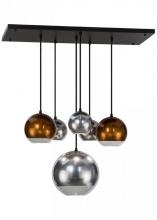 Meyda Blue 151942 - 36&#34;L Bola Metalica 6 LT Pendant