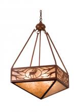Meyda Blue 15308 - 18&#34;Sq Lone Elk Inverted Pendant